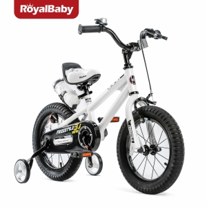 RoyalBaby Kids Bike Boys Girls Freestyle Bicycle 14inch Training Wheels White Review
