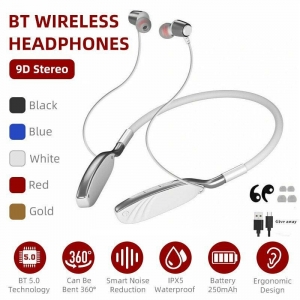 Bluetooth Headphones Neckband 5.0 Wireless Headset Sport Noise Cancelling Earbud Review