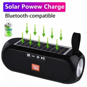 Solar Charging Portable Bluetooth Speakers Column Wireless Stereo Music Waterpro Review