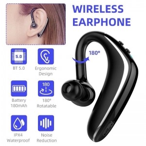 Wireless Headset Bluetooth Headphones Handsfree Call Earphone For iPhone Samsung Review