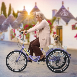 MOONCOOL Adult Tricycle 26″/24″ 7Speed 3-Wheel Cruiser Trike Bike w/ Basket Review