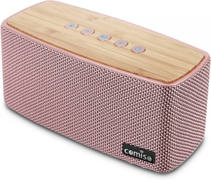 COMISO Bluetooth Speakers 20W Loud Wood Home Audio Outdoor Portable Wireless Review