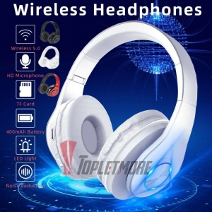 LED Wireless Bluetooth 5.0 Noise Canceling OverEar Headphones Bass Headset w Mic Review