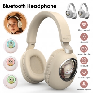 Foldable Kids Cute Wireless Bluetooth Headphone 3.5mm Wired HD Stereo Headsets Review