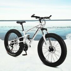 Mens Mountain Bike Fat Tier Bikes Full Suspension 21 Speed 26 inch MTB Bicycle Review