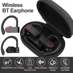 TWS Wireless Bluetooth Headphones Waterproof In-Ear Earphone Stereo Ear-hook Mic Review
