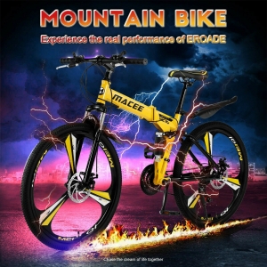 Lightweight Folding Bike Full Suspension Mountain Bike 26 in 21Speed MTB Bicycle Review