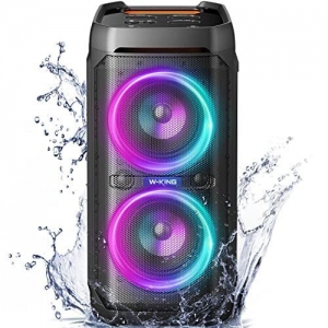 100W Bluetooth Speakers V5.3, Portable IPX6 Waterproof Party Speaker Loud  Review