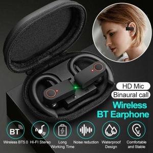 Bluetooth Ear-hook Headset 5.0 TWS Wireless Earphones Earbuds Headphones Stereo Review