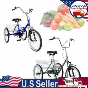 Adult Folding Tricycle Bike 3 Wheeler Bicycle Portable Tricycle 20″ Wheels E Review