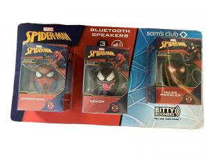 3 Pack Spiderman Venom Miles Morales Bitty Boomers Bluetooth Speakers New  Review