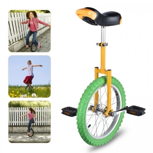 16in Wheel Unicycle Colorful Easy to Assemble Adjustable Seat Wide Applications Review