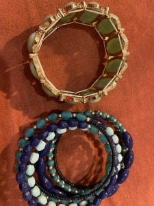 two womens bracelets-large cuff and beads Review