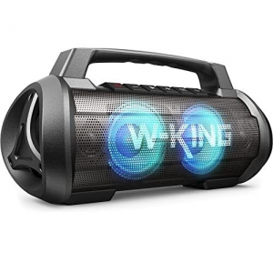 W-KING 70W Bluetooth Speakers IPX6 Waterproof Bluetooth Speaker Loud with Lig… Review