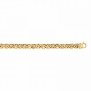 10K Yellow Gold 7mm Shiny Byzantine Bracelet with Lobster Clasp 8″ Review