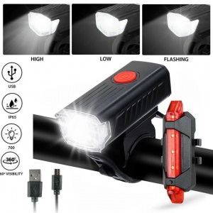 USB Rechargeable LED Bicycle Headlight Bike Head Light Front Rear Lamp Cycling Review