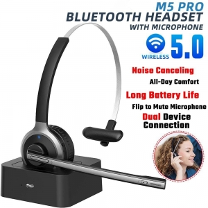 Truck Driver Headset 5.0 Wireless Bluetooth Headphones Noise Cancelling Mic Review