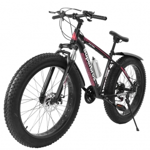26in Fat Tire Mountain Bike 21-Speed Bicycle High-Tensile Steel Frame Off-Road Review