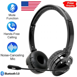 YAMAY Bluetooth Headphones Wireless Headset with Mic Mute Key for Cell Phones PC Review