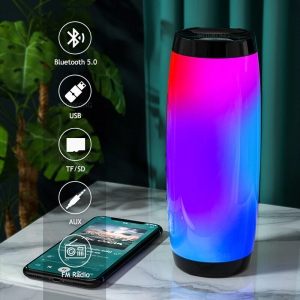 Bluetooth Speakers Wireless Outdoor Stereo Bass Waterproof USB/FM LED Light NEW Review