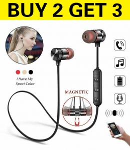 Bluetooth Headphones Wireless Magnetic Sport Bass Earphones Earbuds Gym Headset Review