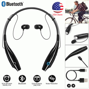Wireless Bluetooth Headphones Headset Stereo Earphone Neckband Earbuds / Mic USA Review