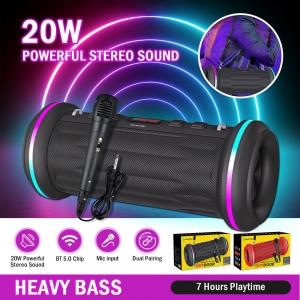 20W High Bass Loud Bluetooth Speakers Portable Wireless Speaker Outdoor/Indoor Review