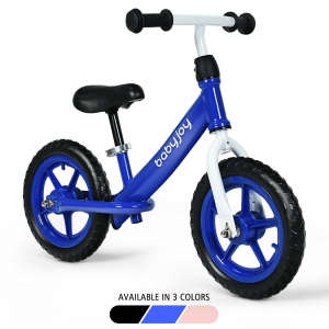 12″ Balance Bike Kids No-Pedal Learn To Ride Pre Bike w/Adjustable Seat Blue Review
