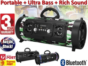 LOUD & PORTABLE Wireless Bluetooth Speakers Stereo Bass Radio Outdoor Subwoofer Review