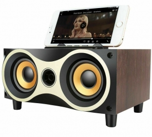 Wireless Speaker Wooden FM Radio Subwoofer Stereo Desktop Bluetooth Home Theater Review