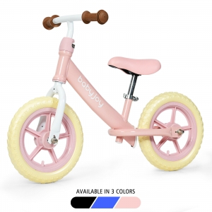 12″ Balance Bike Kids No-Pedal Learn to Ride Bike w/ Adjustable Seat Gift Pink Review