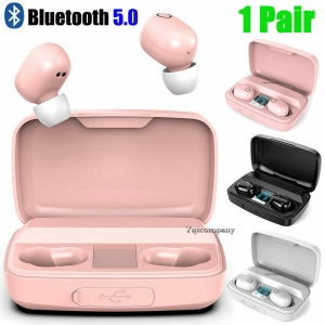 Wireless Headphones Bluetooth Headset Earbuds+Power Bank For Samsung iOS Android Review