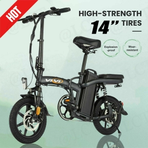 Electric Bike Fat Tire 14″ Super Light & Small EBike w/Back Seat_Commuting Bike/ Review