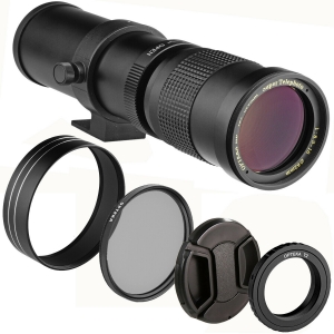 Opteka 420-800mm f/8.3 Telephoto Zoom Lens for Sony FE SEL NEX E Digital Cameras Review