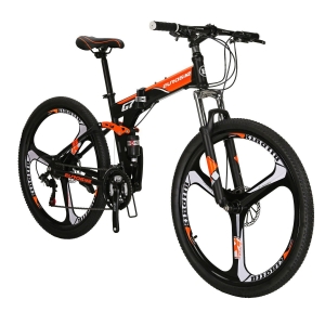 27.5″ Folding Mountain Bike Full Suspension Bicycle 21 Speed Mens Bike Mag wheel Review
