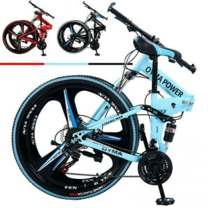 26” Folding Mountain Bike Shimanos 21 Speed Bicycles Full Suspension MTB Bikes. Review