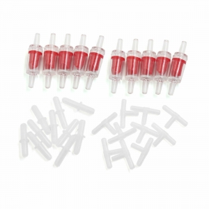 Red Clear Plastic Check Valve Hose Connector Aquarium Accessories Pack 30 in 1 Review