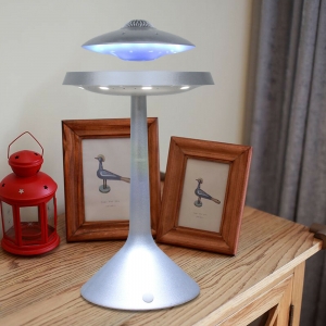 UFO Magnetic Levitation Floating Wired LED Light Table Lamp Bluetooth Speaker 3D Review