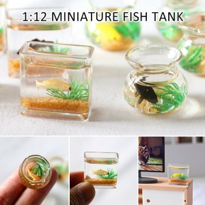 1:12 Scale  Mini Fish Tank Model For Dolls House Miniature Aquarium Accessories Review