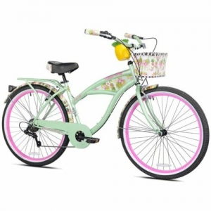 26″ Kent Margaritaville Women’s Cruiser Bike, 7 Speed, Light Mint Green/Pink Review