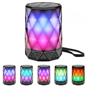 LED Portable Bluetooth Speakers with Lights LFS Night Light WaterproofSpeaker… Review