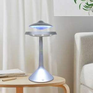 UFO Magnetic Levitation Floating Light LED Colorful Table Lamp Bluetooth Speaker Review