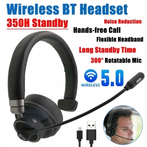 Wireless Bluetooth Headphones Call Center Handsfree Earphone For PC Laptop Skype Review