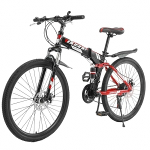 26”Mountain Bike Full Suspension 21 Speed Folding Non！slip Cycling Bicycle US！ Review