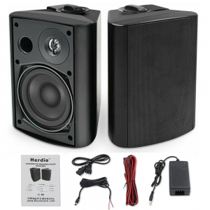 5.25 Inch Bluetooth Speakers Wireless Patio Waterproof Wired Wall Mount System Review