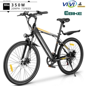VIVI 26″ 36V Electric Bicycle eBike Shimano 7 speed Pedal Assist Bike 25-32KM+ Review