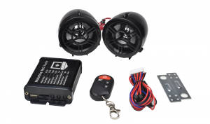 Motorcycle Bluetooth Speakers & Anti Theft Alarm remote  Waterproof 2.5″ Speaker Review