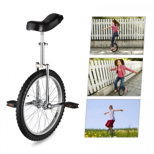 20in Wheel Unicycle Durable in Use Easy to Assembly Red/Green/Chrome Review