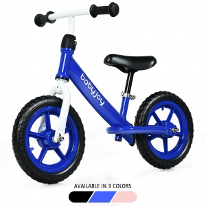 12″ Balance Bike Kids No-Pedal Learn to Ride Bike w/ Adjustable Seat Gift Blue Review