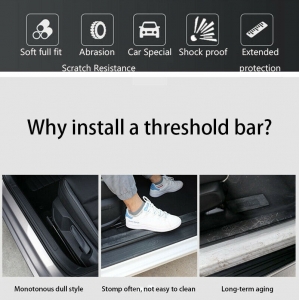 Carbon Fiber BMW Car Accessories Door Plate Sill Scuff Anti Scratch Sticker USA Review